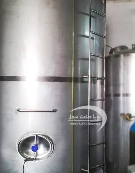 مخزن استیل 10 تنی تک جداره نگهداری
